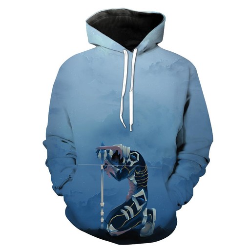 Sora Epic Pose Kingdom Hearts All Over Print 3D Hoodie