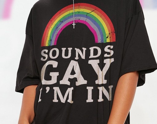 Sounds Gay Im In Pride Shirt - Vintage Movie Shirts for Men with LGBTQ+ Human Rights and Rainbow - Image 2