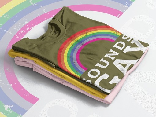 Sounds Gay Im In Pride Shirt - Vintage Movie Shirts for Men with LGBTQ+ Human Rights and Rainbow - Image 4