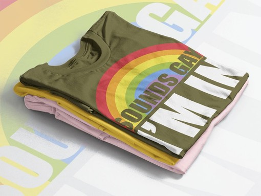 Sounds Gay Im In Unisex Shirts - Funny Movie Shirts for Men with PRIDE Months and Love Symbol - Image 4