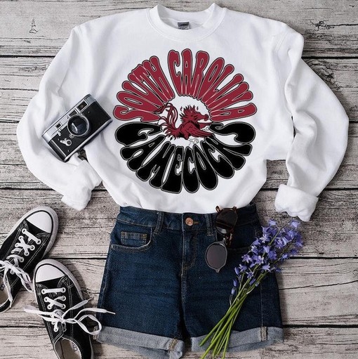 South Carolina Gamecocks Vintage Crewneck Sweatshirt, Shirt & Hoodie Perfect NCAA Gifts for Fans