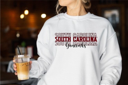 South Carolina Stacked Sweater Hoodie, Shirt for College Tailgate Ideal for NCAA Fans