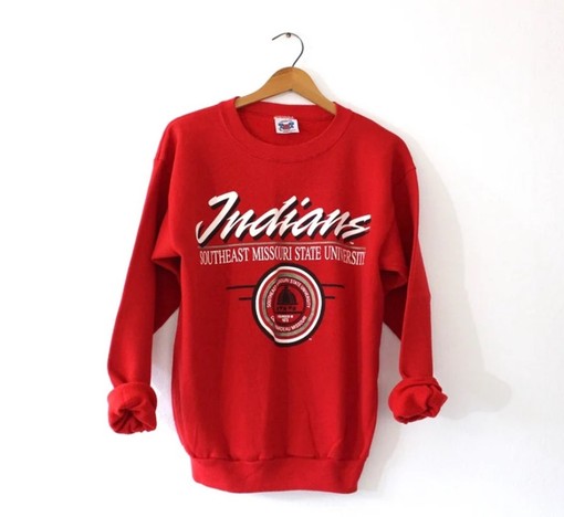 Southeast Missouri State University Indians Vintage Style Sweatshirt, Vintage Style Indians Sweater