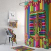 Southwest Serape Cactus Shower Curtain Set with Optional Towels and Mat