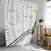 Southwestern Shower Curtain with Bohemian Abstract Black and White Bath Curtain for Unique Tribal Bathroom
