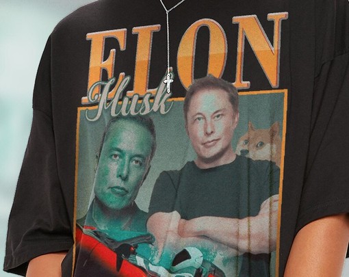 Space Car Fan Club Tee - Dogecoin 69 420 Design Retro T-shirt - Elon Musk Shirt - Billionaire Quote - Image 2