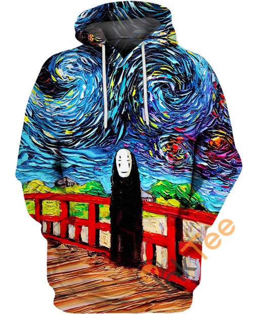 Spirited Away Van Gogh Anime 3D Printed All Over Custom Hoodie