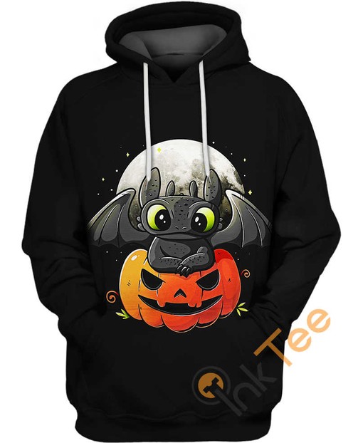 Spooky Toothless Halloween Hoodie in 3D Design for Kids and Adults
