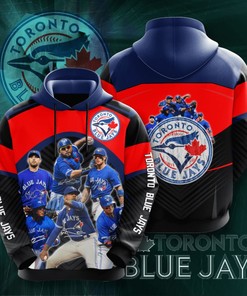 Sport Theme All Over Print Hoodie of Toronto Blue Jays with 3D Effect - Perfect for Game Day