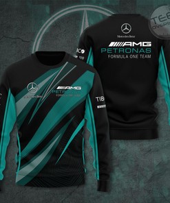 Sport the Champion Look with F1 Mercedes AMG Petronas All Over Print Hoodie 3D , Polo
