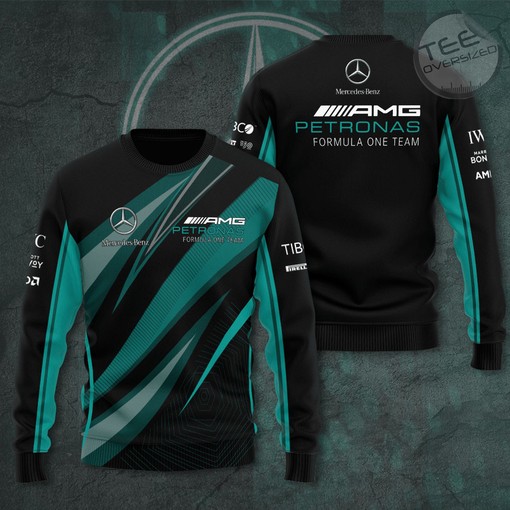 Sport the Champion Look with F1 Mercedes AMG Petronas All Over Print Hoodie 3D , Polo