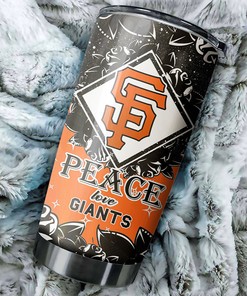 Spreading Peace and Love - San Francisco Giants MLB Tumbler with Personalized Design and MLB Logo for Baseball Fans