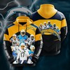 Spring Style Custom Sport Design All Over Print 3D Hoodie - Los Angeles Chargers Fans