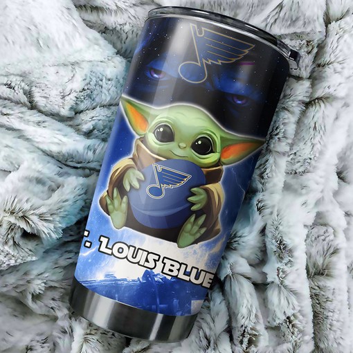 St. Louis Blues NHL Tumbler NHL Fans' Baby Yoda Design Tumbler, Perfect for Gifting and Tumbler Gift Ideas