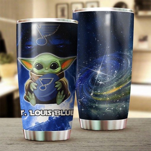 St. Louis Blues NHL Tumbler NHL Fans' Baby Yoda Design Tumbler, Perfect for Gifting and Tumbler Gift Ideas - Image 2