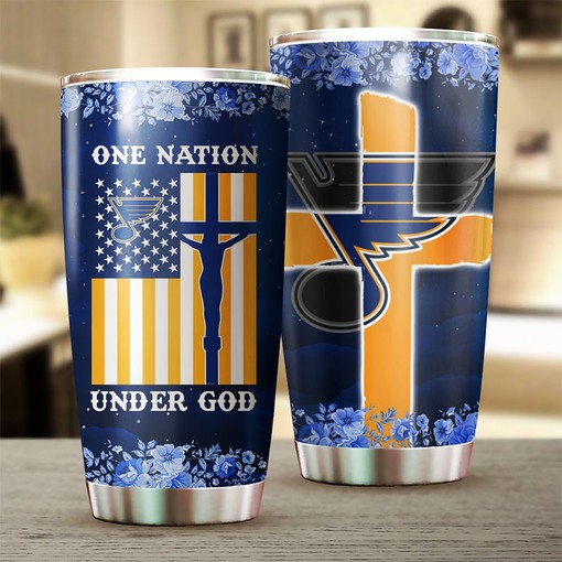 St. Louis Blues NHL Tumbler - One Nation Under God Edition - Image 2