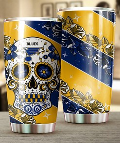 St. Louis Blues NHL Tumbler with Skull Design - Perfect Drinkware for Fans