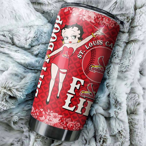 St. Louis Cardinals Betty Boop Graphics MLB Tumbler - Baseball Mom Tumbler Ideas