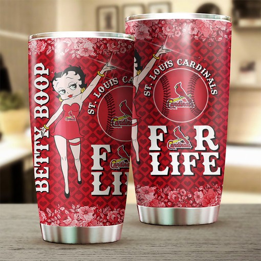 St. Louis Cardinals Betty Boop Graphics MLB Tumbler - Baseball Mom Tumbler Ideas - Image 2
