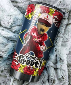 St. Louis Cardinals I Am Groot Graphics MLB Tumbler - Baseball Mom Tumbler Ideas