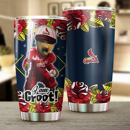 St. Louis Cardinals I Am Groot Graphics MLB Tumbler - Baseball Mom Tumbler Ideas - Image 2