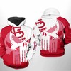 St. Louis Cardinals MLB Team Skull Hoodie in All-Over Print