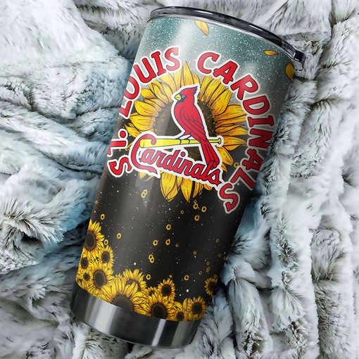 St. Louis Cardinals MLB Tumbler with Sunflower Design - Ideal Tumbler for Cardinals Lovers - Image 2