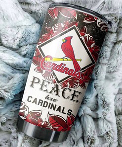 St. Louis Cardinals Message of Harmony Peace Love MLB Tumbler with a Pun and MLB Design