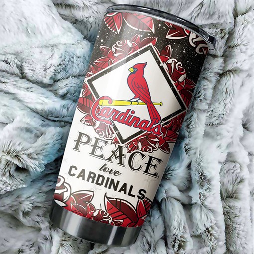 St. Louis Cardinals Message of Harmony Peace Love MLB Tumbler with a Pun and MLB Design