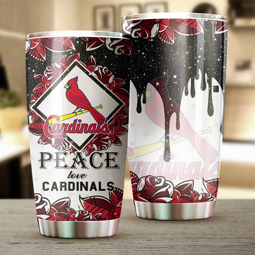 St. Louis Cardinals Message of Harmony Peace Love MLB Tumbler with a Pun and MLB Design - Image 2