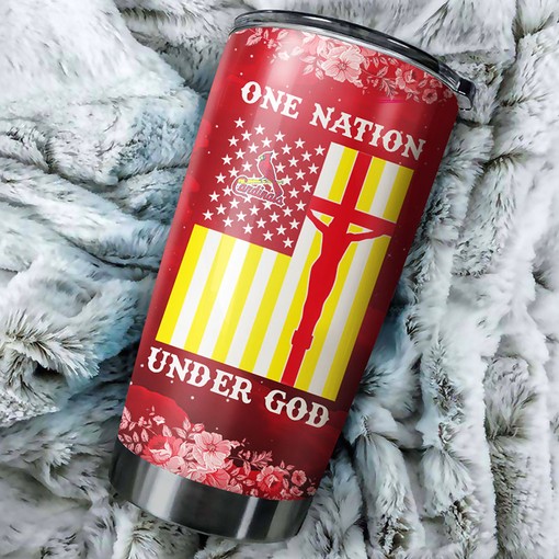 St. Louis Cardinals One Nation Under God Edition MLB Tumbler - Baseball Mom Tumbler Ideas