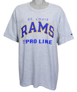 St. Louis Rams Champion Vintage T-Shirt with 1990s Logo - Unisex Sport Sweatshirt Hoodie Gift