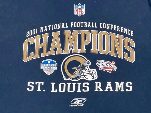 St Louis Rams Super Bowl 2000 Vintage Sweatshirt T-Shirt - NFL Fan Collectible Apparel - Image 2