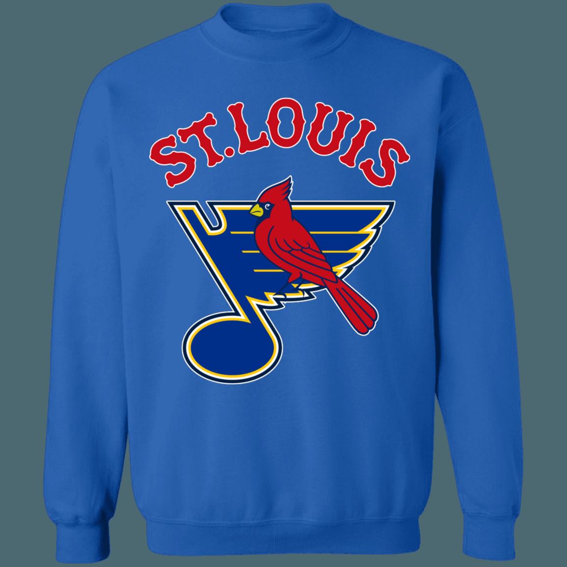 St.Louis Blues-Cardinals MASH-UP MLB NHL Sweatshirt Hoodie TShirt for Hockey Lovers - Image 3