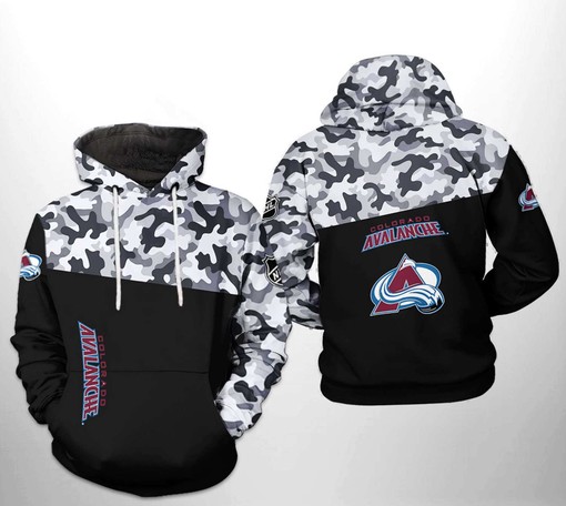 Stand Out in the Crowd with Colorado Avalanche NHL Camo Veteran 3D Hoodies