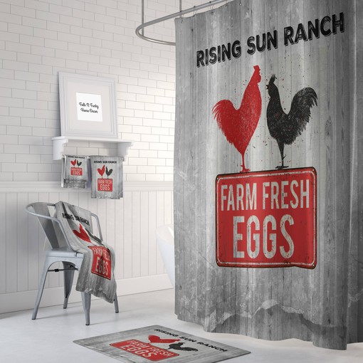 Standout Primitive Chicken Farmhouse Shower Curtain for Your Bathtub