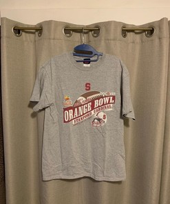 Stanford Football Orange Bowl Vintage Tee Hoodie - American University T Shirt