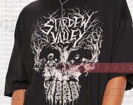 Stardew Valley Skeleton Shirt, Vintage Pixel 8-Bit Game Tee, Farming RPG Gamer Tee, Minimalist Movie Shirts - Image 2