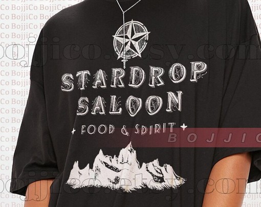 Stardrop Saloon Spirit Shirt, Vintage Look PIxel 8-Bit Game Tee - Film T-shirt - Image 2