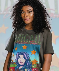Stardw Vally ABIGAIL T-shirt - Featuring Food Spirit & ABIGAIL Character, Farming Harvst Moon Rpg Video Game