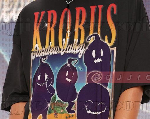 Stardw Vally Shirt - Vintage Video Game Tee Featuring Food Spirit, KROBUS Character & Harvey, Farming Harvst Moon RPG - Image 2