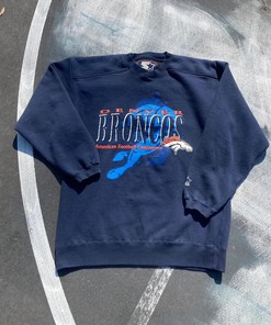 Starter Denver Broncos Thick Vintage Sweatshirt T-shirt - Ideal Gift for Vintage NCAA Shirts & NFL Fans