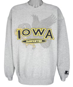 Starter Iowa Hawkeyes Crew Neck Sweatshirt featuring Sport Shirts Unisex