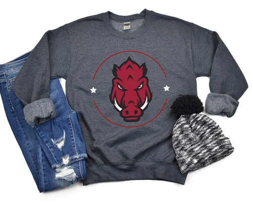 Stay Cozy on Game Day with This Arkansas Razorback Crewneck Sweatshirt, NCAA Shirts for Men - Image 4