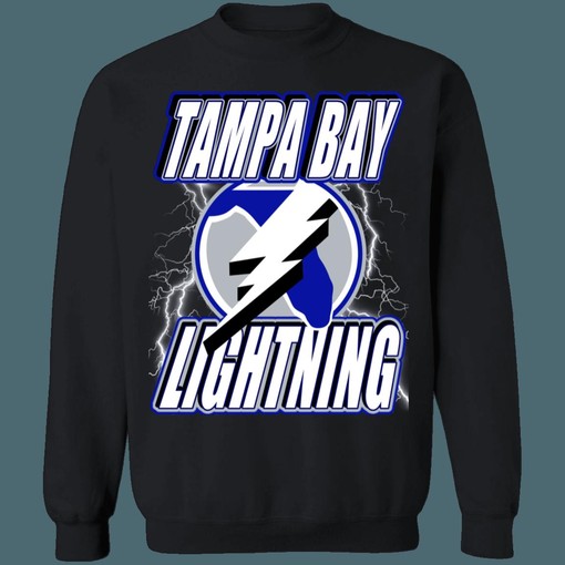 Stay Cozy with Tampa Bay Lightning LIGHTNING STRIKE Vintage NHL Sweatshirt Hoodie T-Shirt for Hockey Lovers