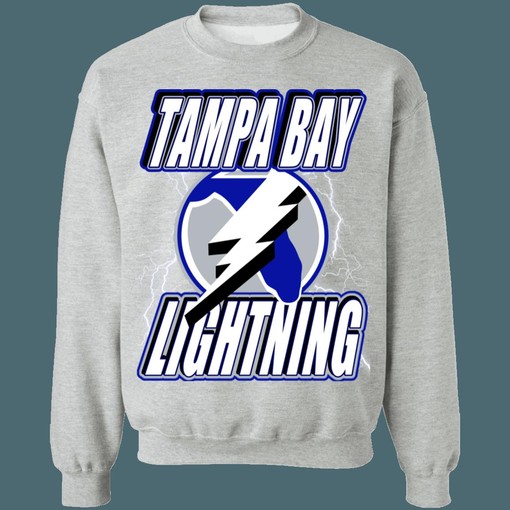 Stay Cozy with Tampa Bay Lightning LIGHTNING STRIKE Vintage NHL Sweatshirt Hoodie T-Shirt for Hockey Lovers - Image 3