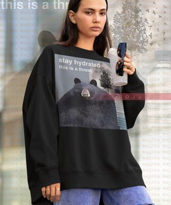 Stay Hydrated with This Is A Threat Possum Sweater - Opossum Lovers, Don't Miss the Trash Eating Possum Tee