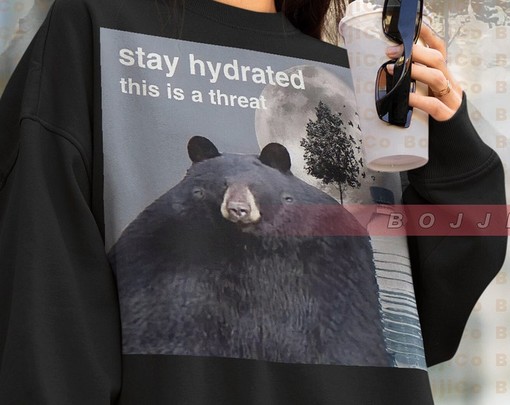 Stay Hydrated with This Is A Threat Possum Sweater - Opossum Lovers, Don't Miss the Trash Eating Possum Tee - Image 4