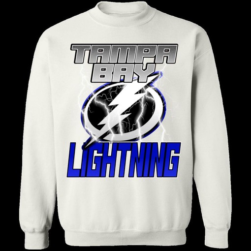 Stay Safe and Stylish with Tampa Bay Lightning LIGHTNING STORM Retro NHL Sweatshirt Hoodie T-Shirt - Image 2