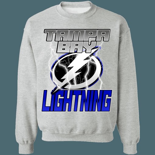 Stay Safe and Stylish with Tampa Bay Lightning LIGHTNING STORM Retro NHL Sweatshirt Hoodie T-Shirt - Image 3